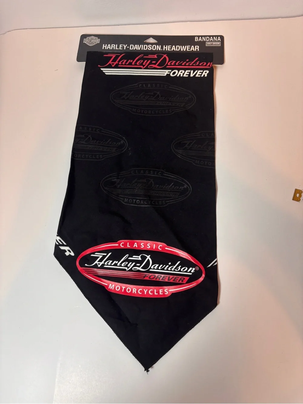 Vintage 90’s Men’s Taku Harley-Davidson Shop Bandana Juneau, Alaska Black Scarf